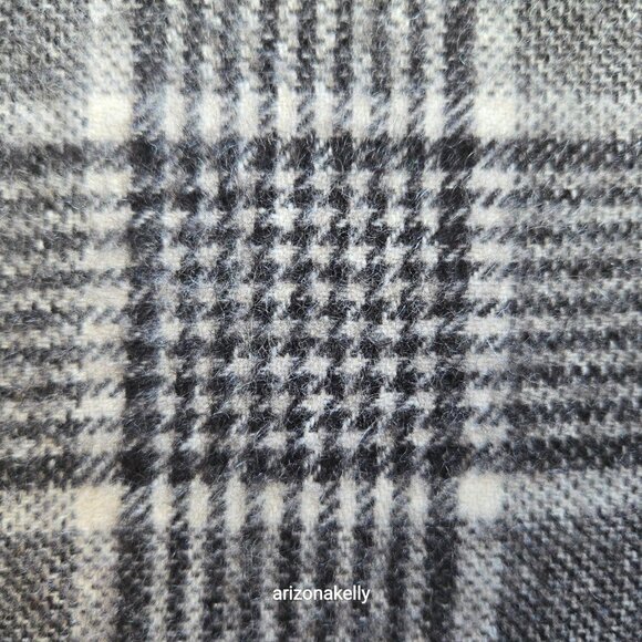NWOT Cashmere J. Crew Collection Grey Plaid Scarf - Picture 7 of 8